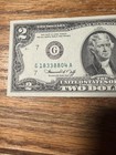 1976 Two Dollar Federal Reserve Note  2 Unc First Day Of Issue Stamp  2