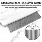 3-piece Flea   Lice Fine-tooth Comb Set For Dogs And Cats  Stainless Steel   