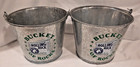 Rolling Rock Beer Buckets  bucket Of Rocks  Set Of 2 Beer Pales