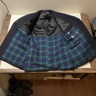 Vintage New York Police Peacoat Jacket Nypd 1950s Wool Reefer Choker Plaid Lined