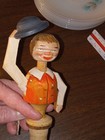 Vintage Mechanical Bottle wine Stopper The Man Tipping Hat Handmade Italy