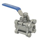 1 2  - 2  3-piece Type Full Port Ball Valve Npt Threaded Stainless Steel 304