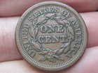 1843-1857 Braided Hair Large Cent Penny  Large Letters  Xf Details  Date Removed