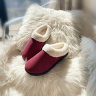 Womens Warm Memory Foam Slippers Fuzzy Plush Lining Indoor Outdoor House Shoes