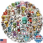 50 Retro Robot Stickers Pack waterproof Vinyl Decals For Diy Crafts Laptops T