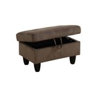 29  Storage Ottoman Bench W  Lift Top Home Office Flannel Brown