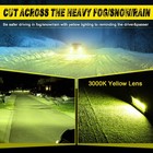 2x 7inch Yellow Led Work Light Bar Flood Spot Pod Offroad Fog Driving Atv Truck