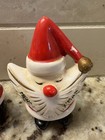 Vintage Christmas Santa Big Beard Salt And Pepper Shakers