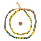 Thin Antique Venetian Millefiori African Trade Beads  20728 8mm Ghana Multicolor