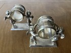 2 Vintage International Silver Napkin Rings Of Meriden Britannia Angels Figural