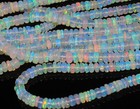 Aaa Natural Ethiopian Opal Smooth Rondelle 5-6mm Gemstone Beads 16 Inch Long