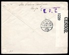 Palestine 1918 Haifa Early Post War E e f Cancel Tying 1 Piaster On Censor Cover