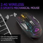 Wireless Gaming Optical Mouse 2400 Dpi Rechargeable Silence Rgb Mice For Pc Ps4