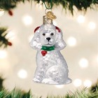 Old World Christmas Blown Glass Ornament  White Poodle