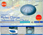 K h Pet Products Thermo-pond Perfect Climate Submersible Pond De-icer Gray 8x8 