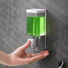 Wall-mounted Press Soap Dispenser Transparent No-drill Traceless Design