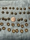 50 Vintage New England Filigree Brass Beadcaps Gold Finish 10mm