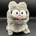 Vintage 1978 1983 Dakin Garfield Nermal Plush Grey Stuffed Animal Cat Small 7 5   