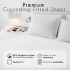 Grounding Fitted Sheet Queen Size  Earthing Sheets - Pure Silver Fiber   Organic