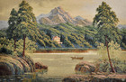 Large Vintage Woven Tapestry Wall Hanging 41 5  X 28    Fine Art