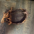 Small Hand Woven Egg Buttocks Gathering Basket Gods Eye 6x6x4 Primitive
