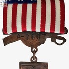  a-7607 U s  Spanish American War Veterans Medal Numbered Badge 1898-1902