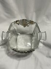 Vintage Arthur Court Designs Glass Ice Bucket W  Metal  pewter   Grape Vines Fr