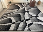 Large Contemporary Area Rugs Carpet Living Room Rugs 5   x7    Gray black