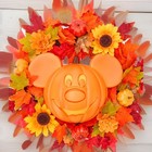 New 2025 Disney Parks Halloween Mickey Mouse Pumpkin Wreath Light Up In Box