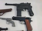 Vintage Toy Metal   Plastic Pistol Gun Lot Parts Only Estate Cleanout 