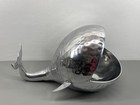 Whale Nautical Aluminum Ice Bucket Hammered Metal Bowl Beverage Cooler