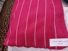 Tommy Hilfiger Red Pink Park Stripes Large Bath Towel 30 x56  100  Cotton Nip