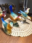 Vintage Set Of 4 Royal Copley Bird Figurens From 1940s-50s