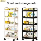 5-layer Kitchen Storage Shelf mobile Trolley floor Standing Multi-layer Storage
