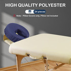24 Pcs Massage Table Face Cradle Covers Microfiber navy Blue  