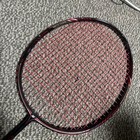 Yonex Badminton Racket With Red Strings And Black Frame  In Excellent Condition