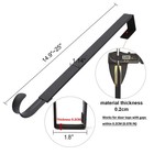 Christmas Wreath Hanger  Front Door Decor  14 9 To 25 Inches  Black