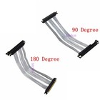 90 180 Degree Pcie 4 0 Extension Cable 16x Shielded Gpu Riser High Speed Cable