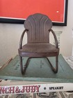 Vintage Cast Iron Salesman Sample Miniature Metal Lawn Chair Mcm