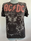 Women   s Acdc T-shirt Black Ice Concert Tour Graphic Rock Band T Shirt Size S