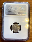 1202-32 Crusader Denier-  Antioch  Bohemond Iv-ngc-au50