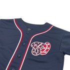 Washington Nationals Youth Majestic Baseball Jersey Size Large Button Usa Flag