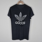 Vintage 80s Adidas Trefoil Double Sided Shirt Black Single Stitch Medium 18x28 5