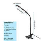 Clip On Desk Lamp Led Usb Dimmable Study Reading Table Adjustable Night Light