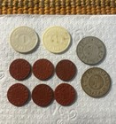 Lot Of 10 Tax Tokens - Wwii Era Opa Red Point - Alabama - Mississippi