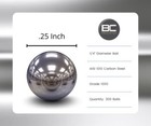 Bc Precision 1 4  6 35mm Slingshot Ammo Balls  300 Qty  Grade A Steel Balls
