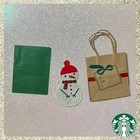            2025 Starbucks Snowman Die-cut Gift Card W  Mini Gift Bag In Mint Condition