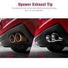  Pack Of 2 Dual Exhaust Tip Tailpipe 2 5 Inch Inlet 3 5  Outlet 9 5  Length 