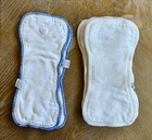 Best Bottom 6 Pack Cloth Diaper Inserts One Size White And White With Blue Trim