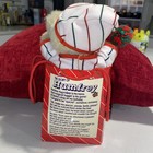 Dan Dee Humfrey Teddy Bear 1988 Small 8  Plush Christmas Pajama Stripe In Bag